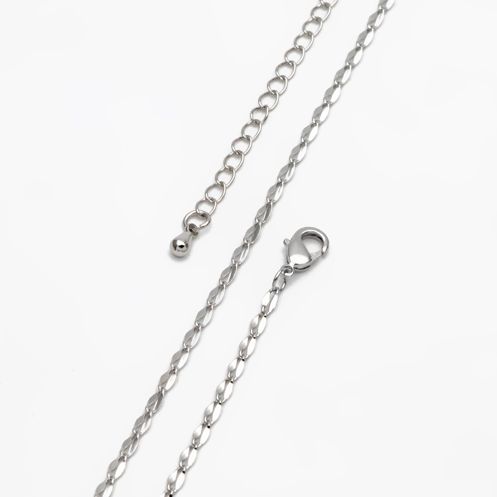 Gold/ Silver Tone Double Bar Linked Chains, Finished Bracelet/ Anklet/ Necklace with Extender Chain, Ready to Wear (#LK-178)