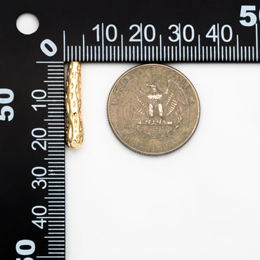 10pcs Gold Hammered Tube Beads, 22x5mm, 18K Gold plated Brass, Bar Spacer Beads (GB-4412)