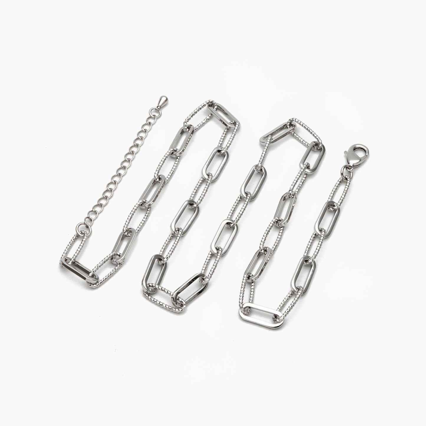 Gold/ Silver Oval Link Chain 5.5mm, Finished Bracelet/ Anklet/ Necklace with Extender Chain, Ready to Wear (#LK-409)