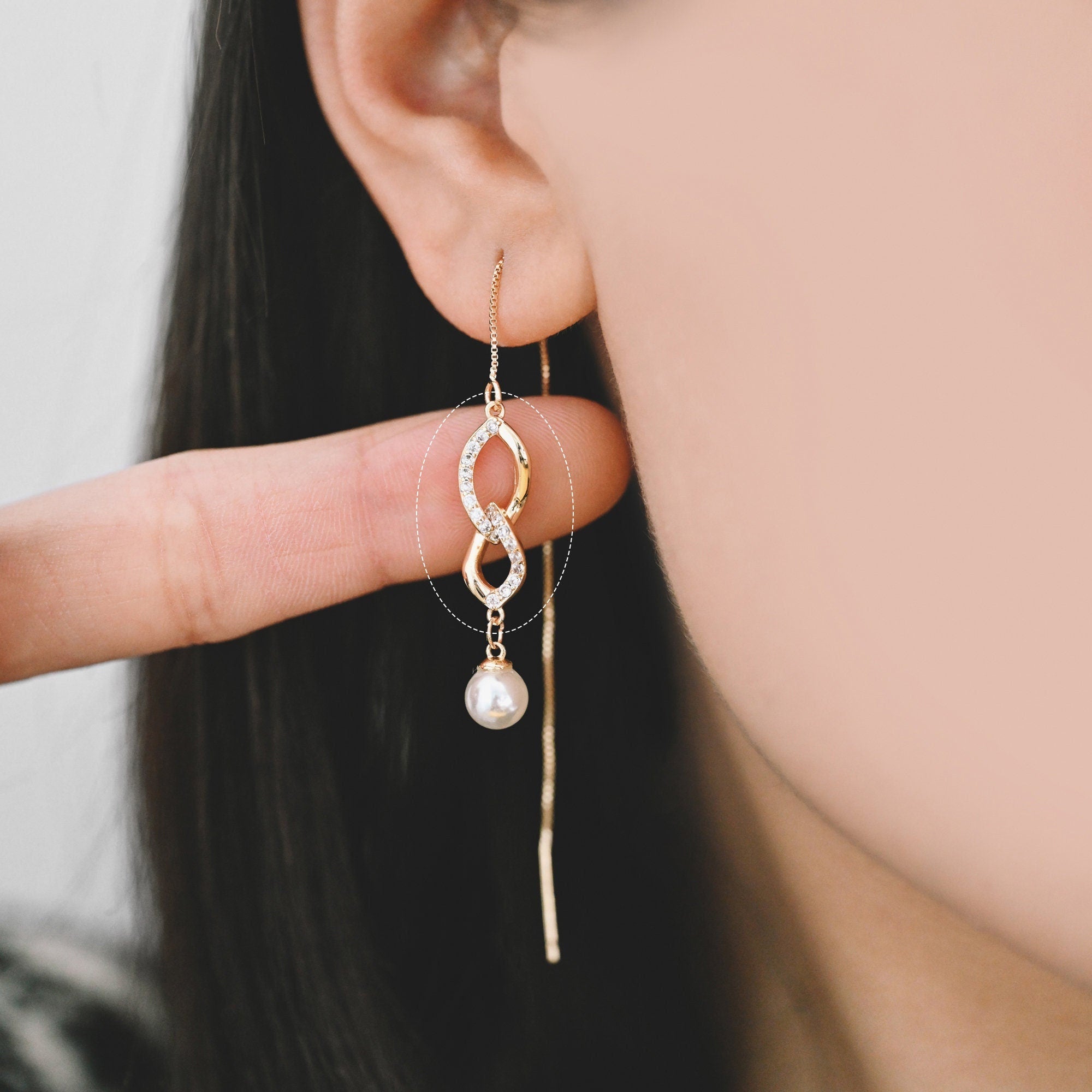 4pcs Micro Pave Chain Connector, Gold plated Brass Links with 2 Loops, CZ Rhinestone Pave Charm Pendants (GB-2197-C)