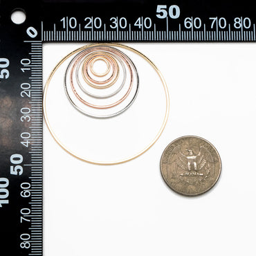 10pcs Gold/ Silver/ Rose Gold Circle Link Charms 10/ 12/ 18/ 20/ 25/ 30/ 35/50mm, Ring Loops, Geometric Hoop Circle Pendants (GB-232)