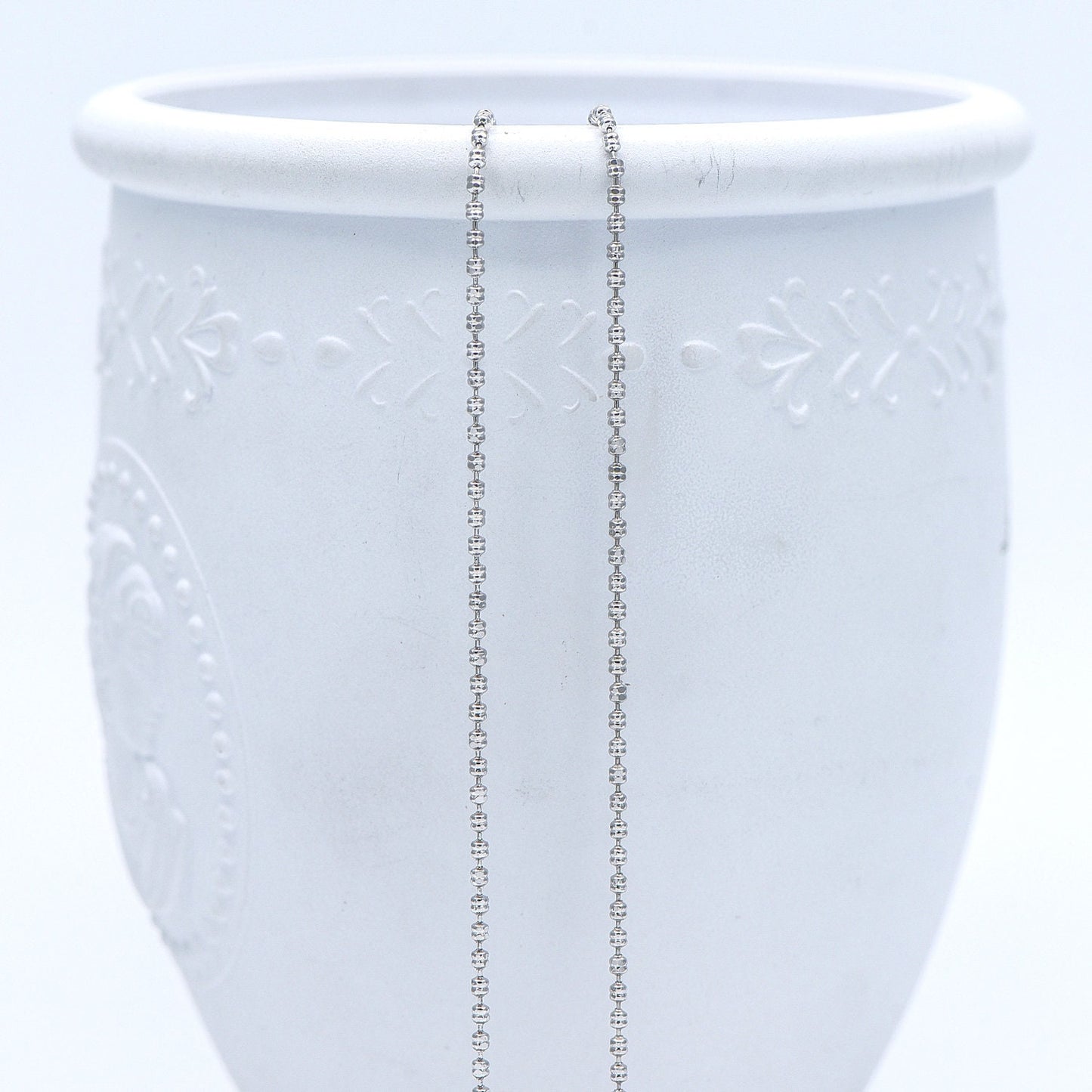 Gold/ Silver tone Ball Chains 1.5mm, Gold/ Rhodium plated Brass, DIY Necklace Chain Wholesale (#LK-229)/ 1 Meter=3.3 ft