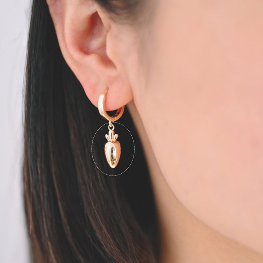 10pcs Gold Carrot Charm Pendant, Jewelry Making, Diy Material, Jewelry Supplies (GB-4589-H)