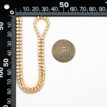 2pcs CZ Pave Gold/ Silver Tone Chain Connector 180mm, 18K Real Gold/ Rhodium plated Brass, Long Tassel Necklace Components (GB-4382)