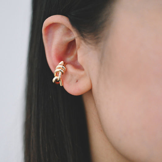 10pcs Gold Ear Cuff, Cartilage Ear Cuff, Gold Plated Ear Cuff, Knot Ear Cuff, Cartilage Earrings (GB-2113)