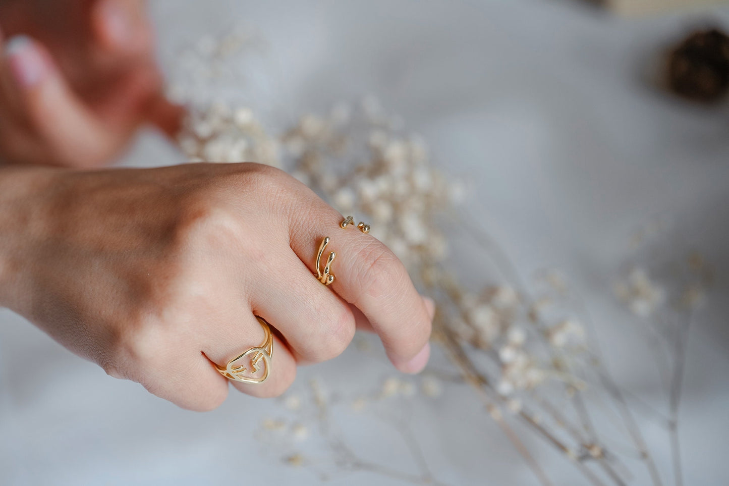 4pcs Gold Triple Band Ring, Everyday Ring, Modern Style Ring, Fashion Rings, Minimalist Ring (#GB-3629)