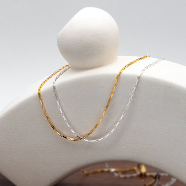 Adjustable Sterling Silver Necklace, 1.2mm Dainty Box Chain, Minimalist Necklace, 16-18 Inch Ready to Wear (CY-045)