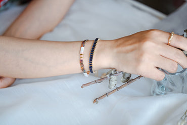 Sparkly Rhinestone Bracelet, Crystal Glass Tennis Bracelets with Box Chain, Gold/ Rhodium plated Adjustable Bracelet (GB-3878)