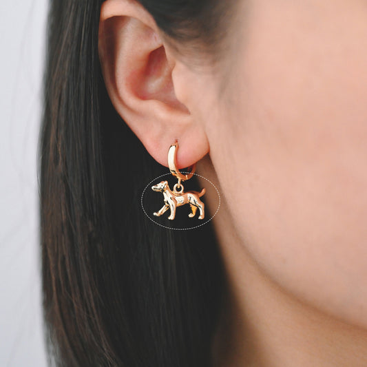 10pcs Gold 3D Dog Charm, 18x12mm, Jewelry Making, Diy Material, Jewelry Supplies (GB-2668-D)