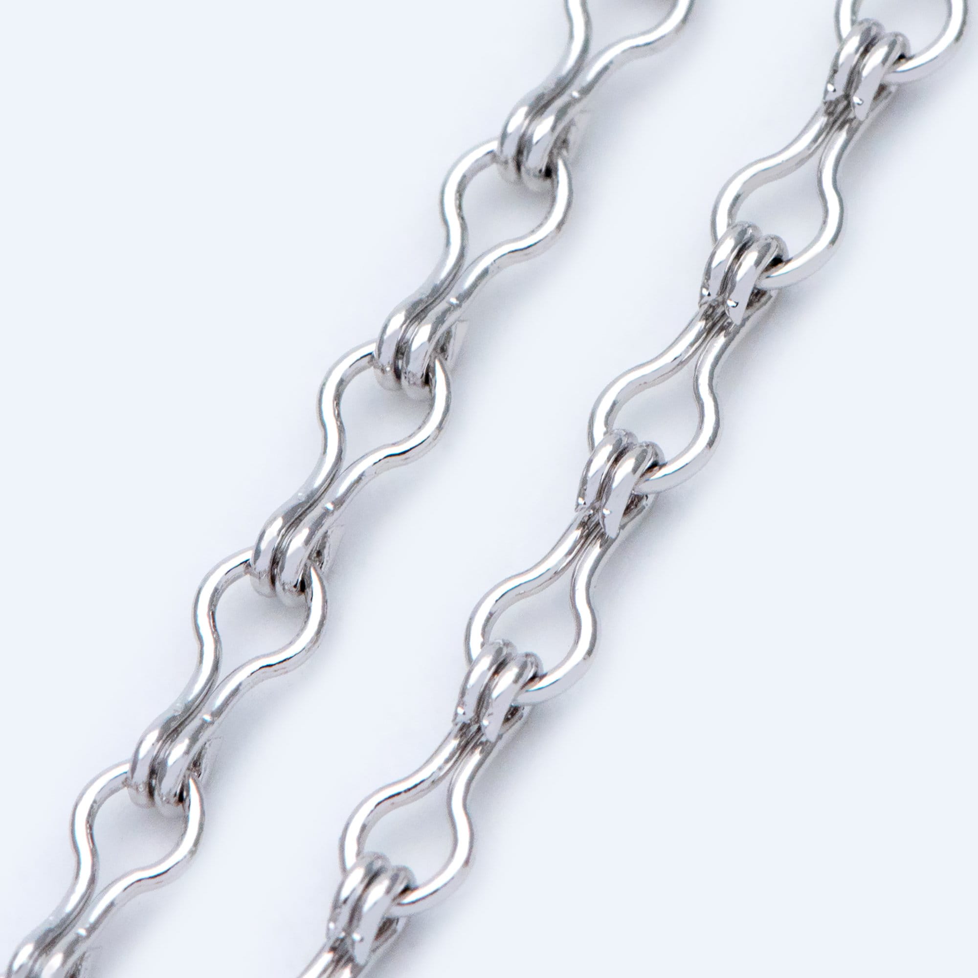 Gold/ Silver tone Link Chains 3.5mm, Real 18K Gold/ Rhodium plated Brass, Quality Specialty Chain Wholesale (#LK-231)/ 1 Meter=3.3 ft