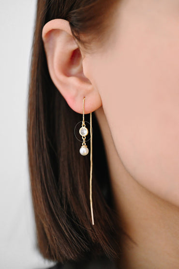 10pcs Gold/ Silver/ Rose Gold Bezel Gemstone Connector 4/ 5/ 6mm, 18K Gold plated Brass, Clear CZ Round Charms (GB-3197)