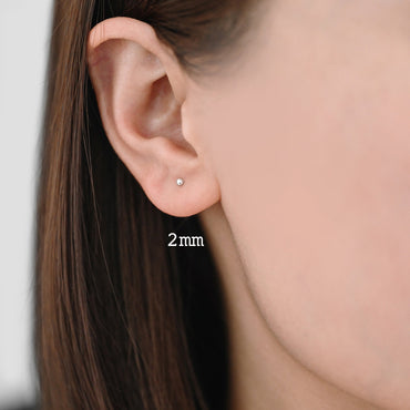 10pcs Sterling Silver Ball Ear Post, .925 Silver Earring Post, 2/ 3/ 4mm Ball Post Earring, Ball Stud Earring (CY-032)