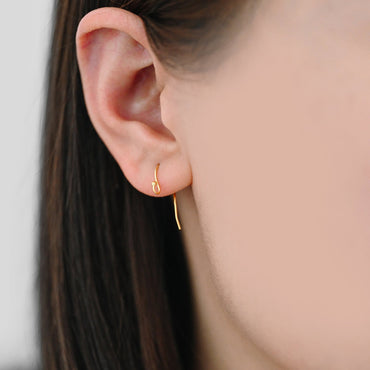 10pcs Sterling Silver Earring Hooks, Gold/ Rhodium/ Rose Gold plated .925 Silver, Earwires with Ball 20x10mm (CY-005)