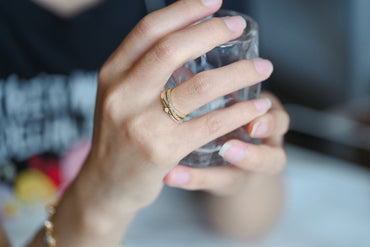 4pcs CZ Pave X Shaped Criss Cross Ring, Dainty Ring, Minimalist Ring (#JZ-043)