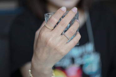 4pcs CZ Pave Finger Ring, Gold/ Rhodium plated Brass, Gift for Her, Stackable Ring, Minimalist Ring(#JZ-028-A)