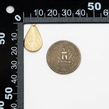 10pcs Gold plated Brass Teardrop Leaf Charm Pendants 20mm (GB-265-I)