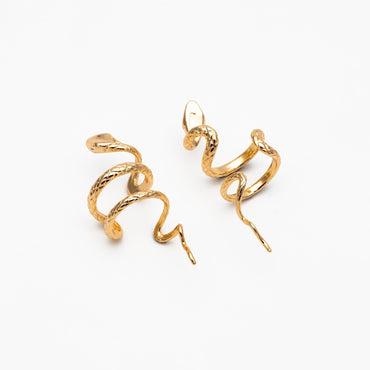 4pcs Gold Snake Ear Cuff, Non Pierced Ear Cuff, Dainty Earcuff Earring, Not mirrored in pairs (GB-4520)