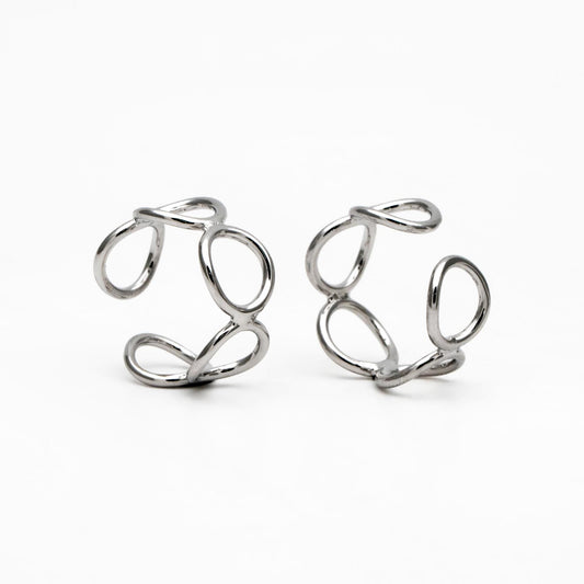 4pcs Gold/ Silver Chain Ring, Statement Ring, Chunky Ring, Dainty Rings, Adjustable Ring, Minimalist Ring (#JZ-051)