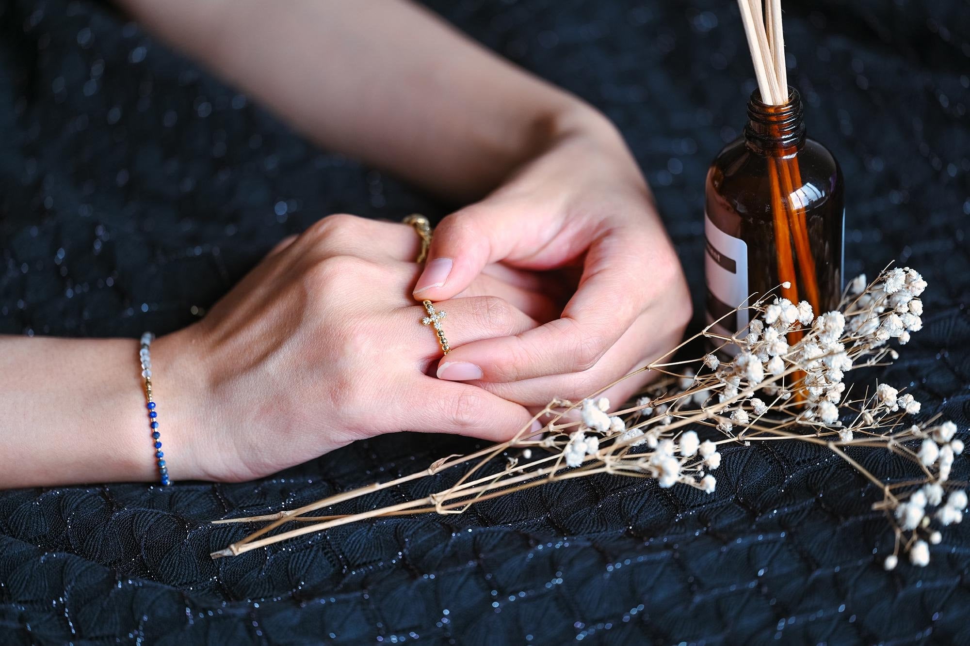 4pcs CZ Pave Gold Cross Ring, Modern Style Ring, Fashion Rings, Dainty Rings, Adjustable Ring (#JZ-015-D)