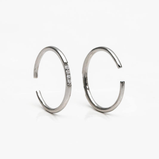 4pcs CZ Pave Minimalist Ring, Dainty Gold/ Silver Ring, Thin Ring, Stackable Ring (#JZ-054)