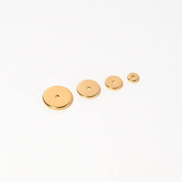 20pcs Gold/ Silver Tone Disc Spacer Beads, Round Coin Beads, Smooth Flat Disk Spacers 4/ 6/ 8/ 10mm, Donuts Findings diy jewelry (GB-1333)