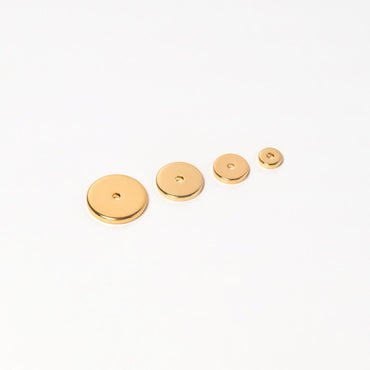 20pcs Gold/ Silver Tone Disc Spacer Beads, Round Coin Beads, Smooth Flat Disk Spacers 4/ 6/ 8/ 10mm, Donuts Findings diy jewelry (GB-1333)