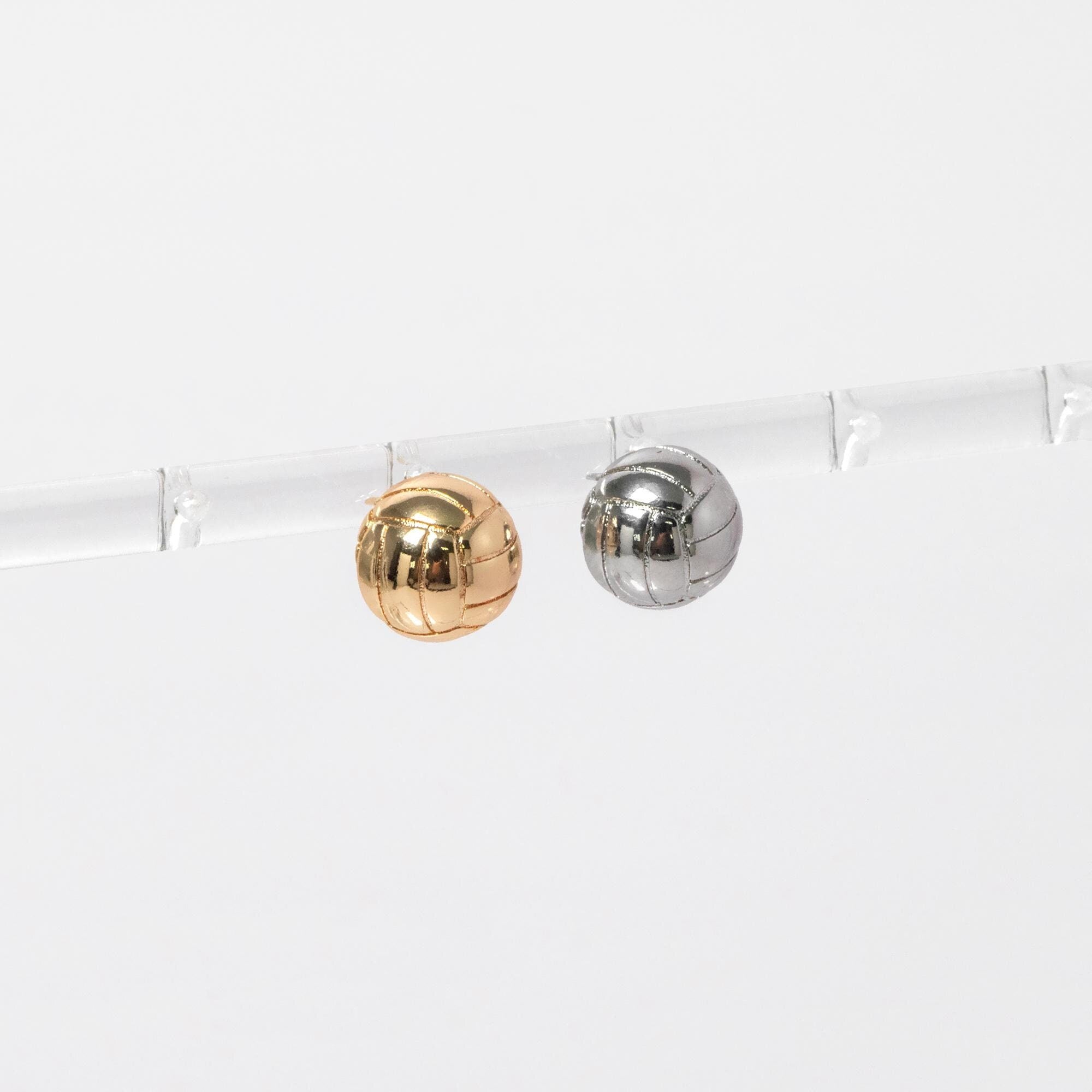 10pcs Gold/ Silver Tone Round Earrings, 18K Gold/ Rhodium plated Brass, Geometric Stud Earrings (GB-4561)