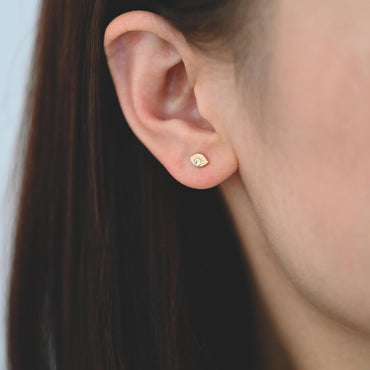 10pcs CZ Pave Gold/ Silver Tone Evil Eye Earrings, Real Gold/ Rhodium plated Brass, Dainty Eye Stud Earrings (GB-4521)