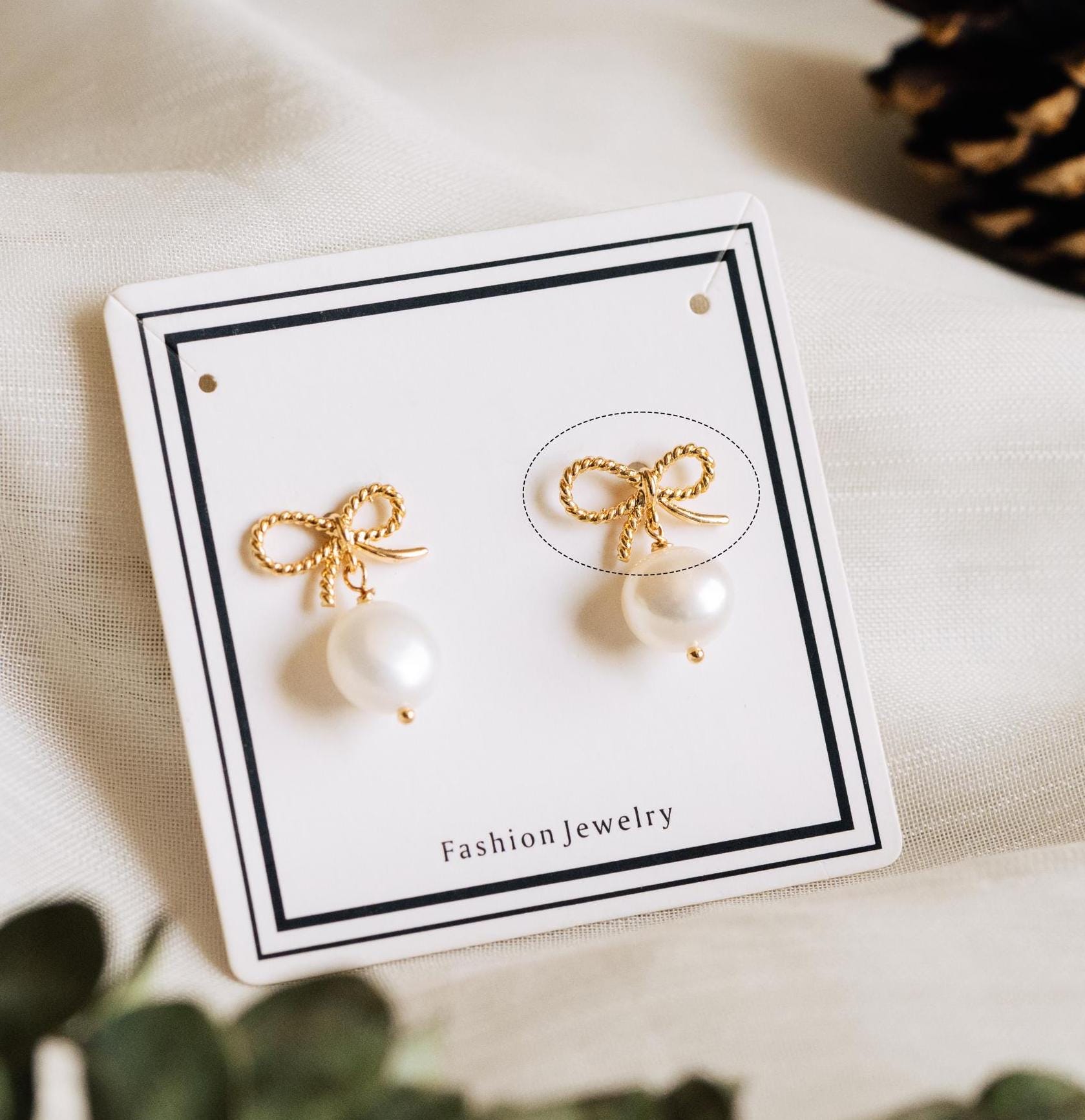 4pcs Gold plated Brass Bow Knot Ear Posts 14x10mm, Bowknot Stud Earrings (GB-747-B)