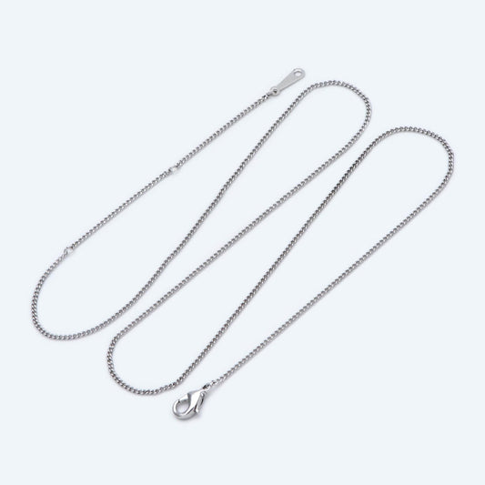 Gold/ Silver Dainty Curb Chains, Gold/ Rhodium plated Brass Finished Necklace, 16.5/ 17.5/ 20 Inches Adjustable, Ready to Wear (#LK-199)