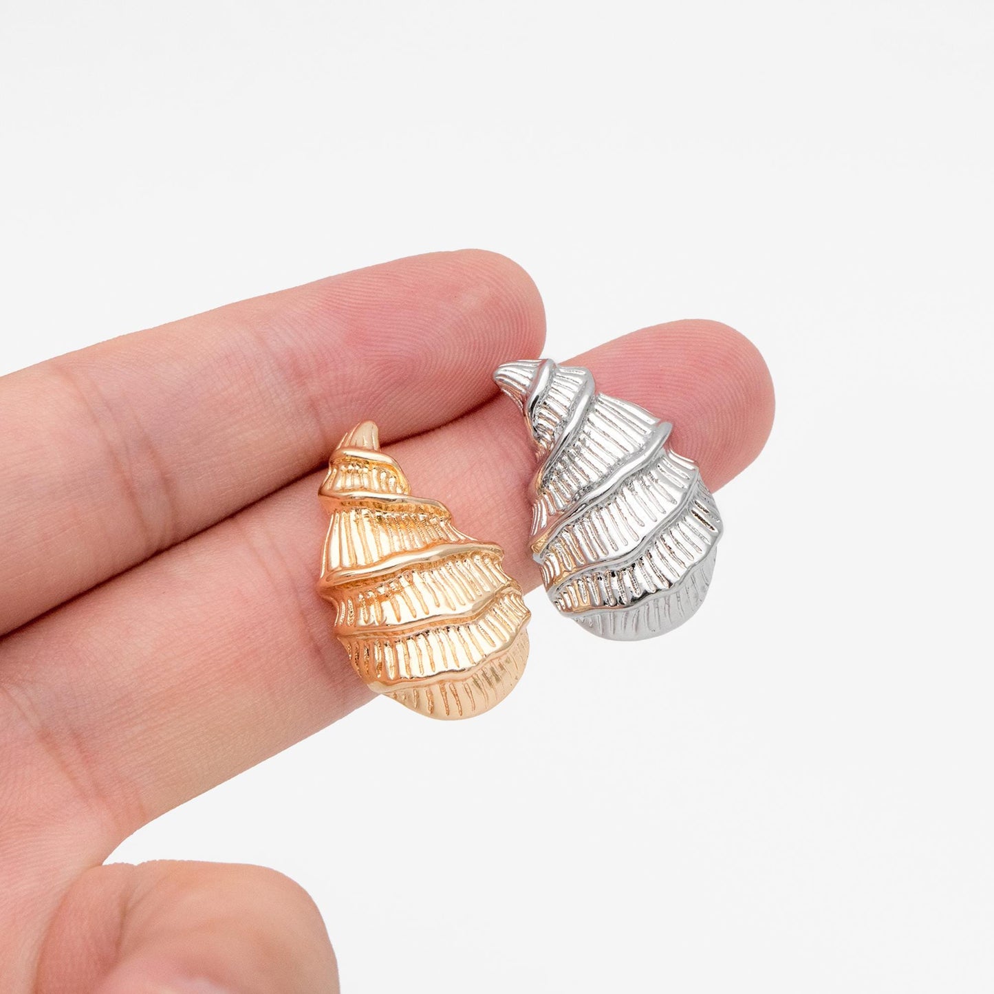 4pcs Gold/ Silver Tone Shell Earrings, Modern Style Earrings, Fashion Earrings, Beach Jewelry (GB-4551)