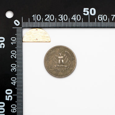 10pcs Gold/ Silver tone Brushed Semicircle Connectors, 18K Real Gold/ Rhodium plated Brass, Geometric Earring Charms (GB-4556)