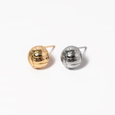 10pcs Gold/ Silver Tone Round Earrings, 18K Gold/ Rhodium plated Brass, Geometric Stud Earrings (GB-4561)