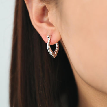 4pcs Gold/ Silver Tone Hammered Earrings, 18K Gold/ Rhodium plated Brass, Dainty Hoop Earrings (GB-4489)