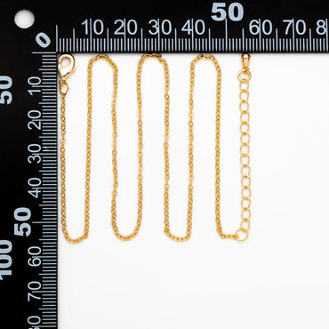 Gold Cable Chains 1.6mm, Finished Bracelet/ Anklet/ Necklace with Extender Chain, Ready to Wear (#LK-106-1.6)