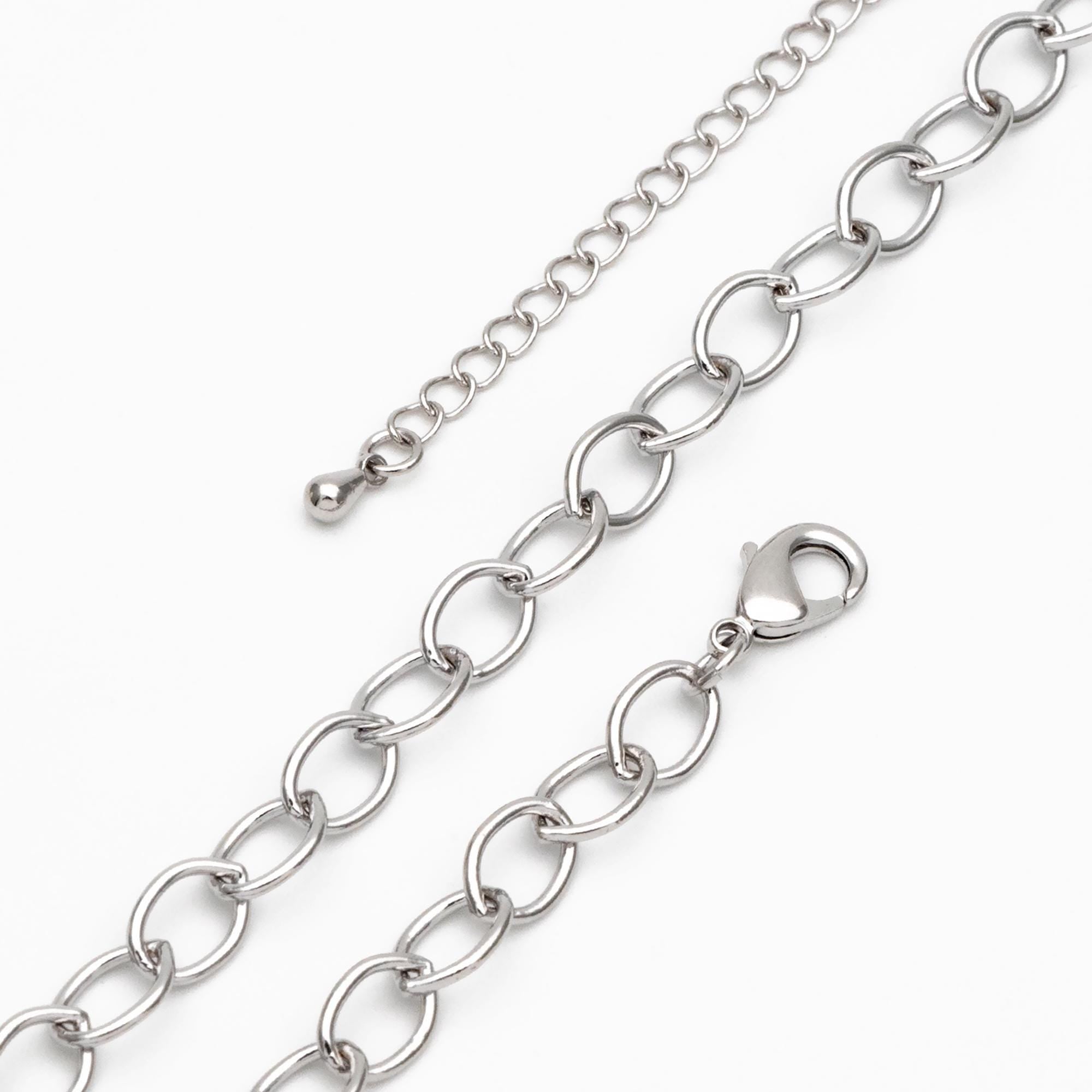 Dainty Gold/ Silver Oval Link Chains, Finished Bracelet/ Anklet/ Necklace with Extender Chain, Ready to Wear (#LK-331)