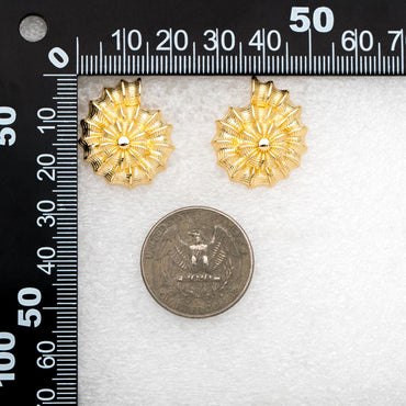 4pcs Gold/ Silver Tone Spiral Shell Earrings, Modern Style Earrings, Fashion Earrings, Beach Jewelry (GB-4571)