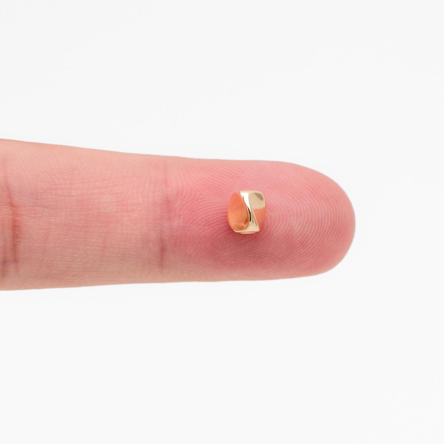 20pcs Gold Tube Beads 5x4.5mm, Real Gold plated Brass Tube Spacer Beads (GB-1763)