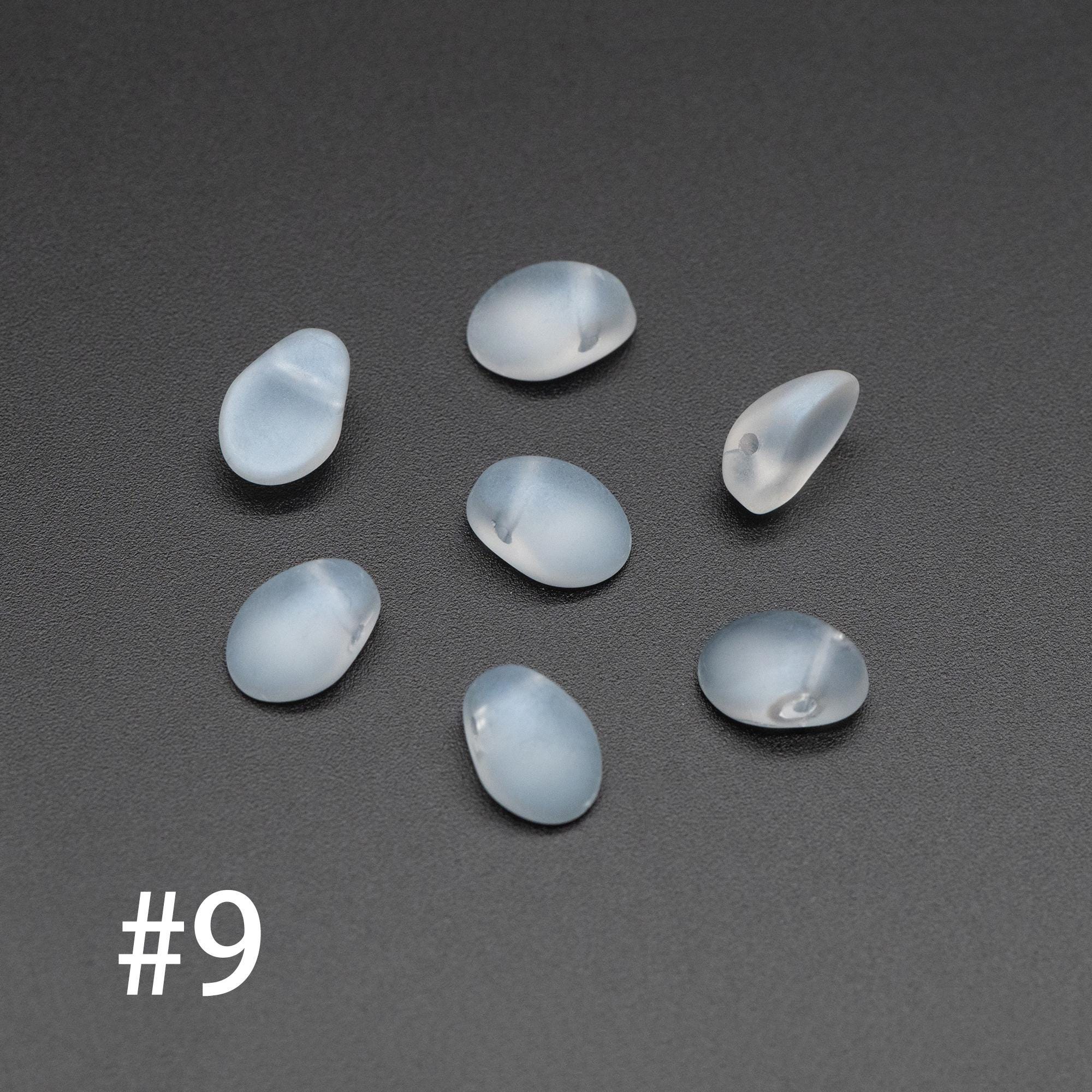 50 beads- Crystal Glass Leaf Beads, Unique Shaped Teardrop Beads, Multi Colors (#GM-033)