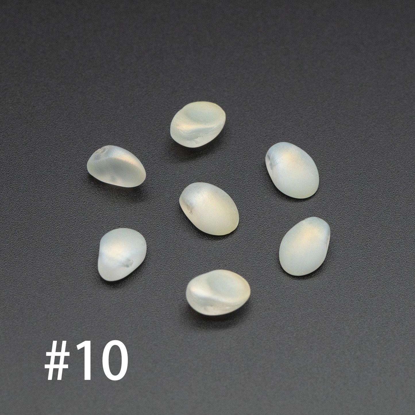 50 beads- Crystal Glass Leaf Beads, Unique Shaped Teardrop Beads, Multi Colors (#GM-033)