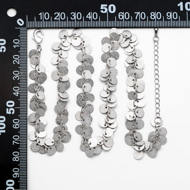 Gold/ Silver Tone Round Disc Chains 6mm, Finished Bracelet/ Anklet/ Necklace with Extender, Ready to Wear (#LK-212)