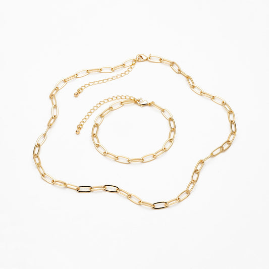 Dainty Gold Oval Link Chains, Finished Bracelet/ Anklet/ Necklace with Extender Chain, Ready to Wear (#LK-495)