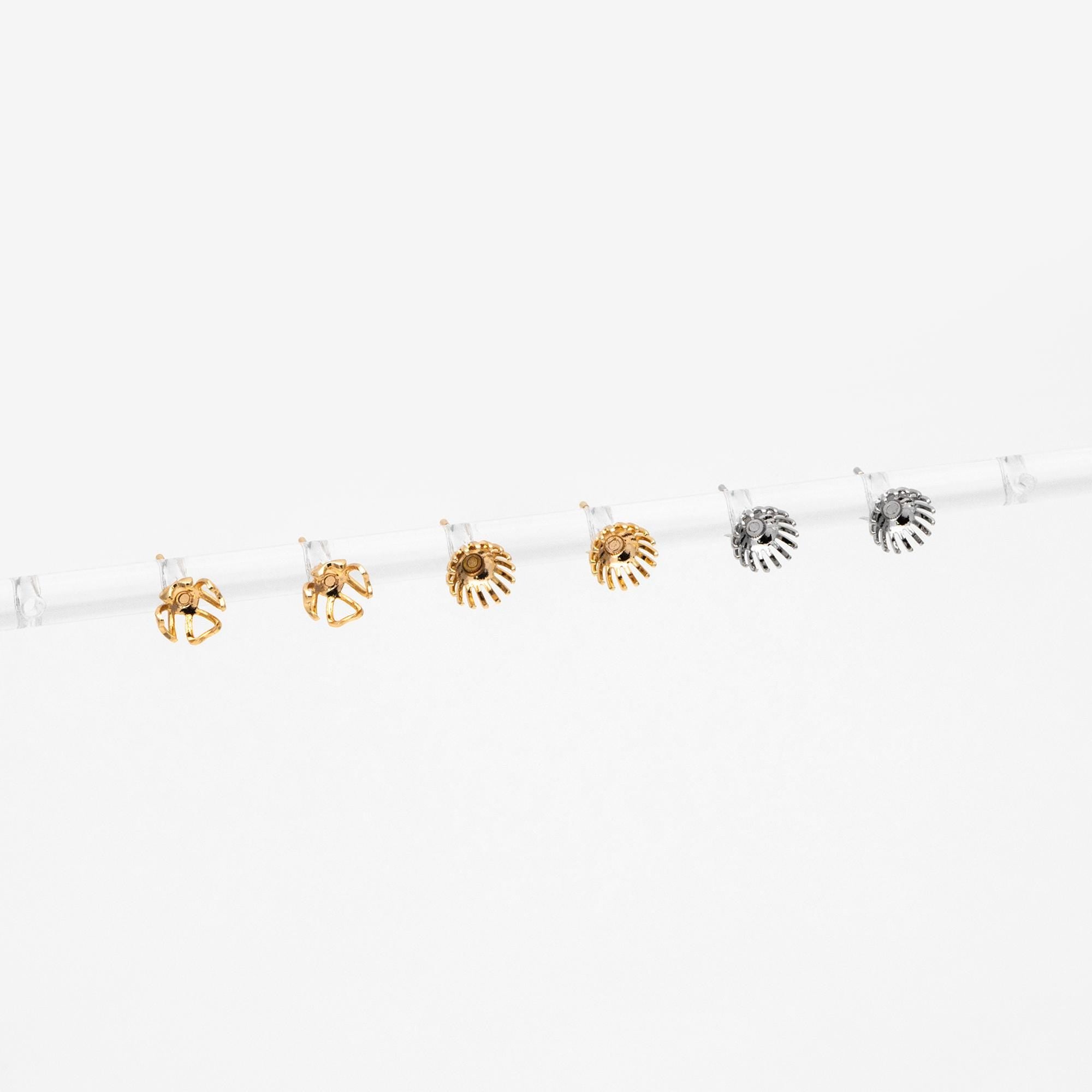 10pcs Gold/ Silver Tone Earring Post Studs with 5.5mm Pad (GB-267)