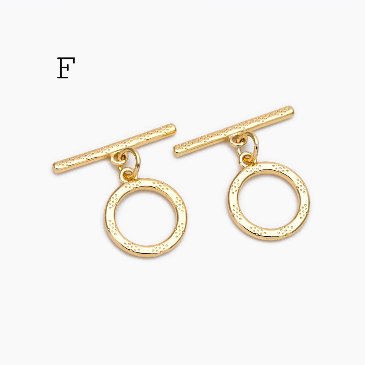 10pcs Gold Toggle Clasp, Jewelry Clasp, 18K Gold Plated Brass, Close Clasp (GB-1285)