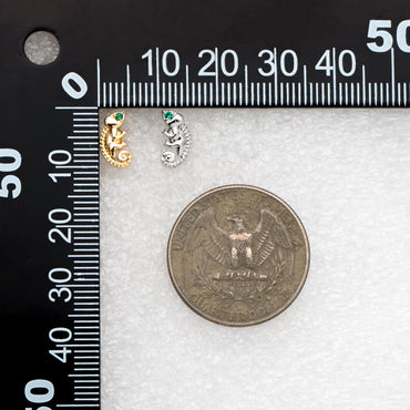 10pcs CZ Pave Gold/ Silver Tone Chameleon Earrings, 18K Real Gold/ Rhodium plated Brass, Lizard Stud Earrings (GB-4658)