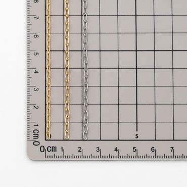 Flat Oval Cable Chains 2.3/ 3mm, 18K Gold/ Rhodium plated Brass, Craft DIY Jewelry Chain Wholesale (#LK-333)/ 1 Meter=3.3 ft