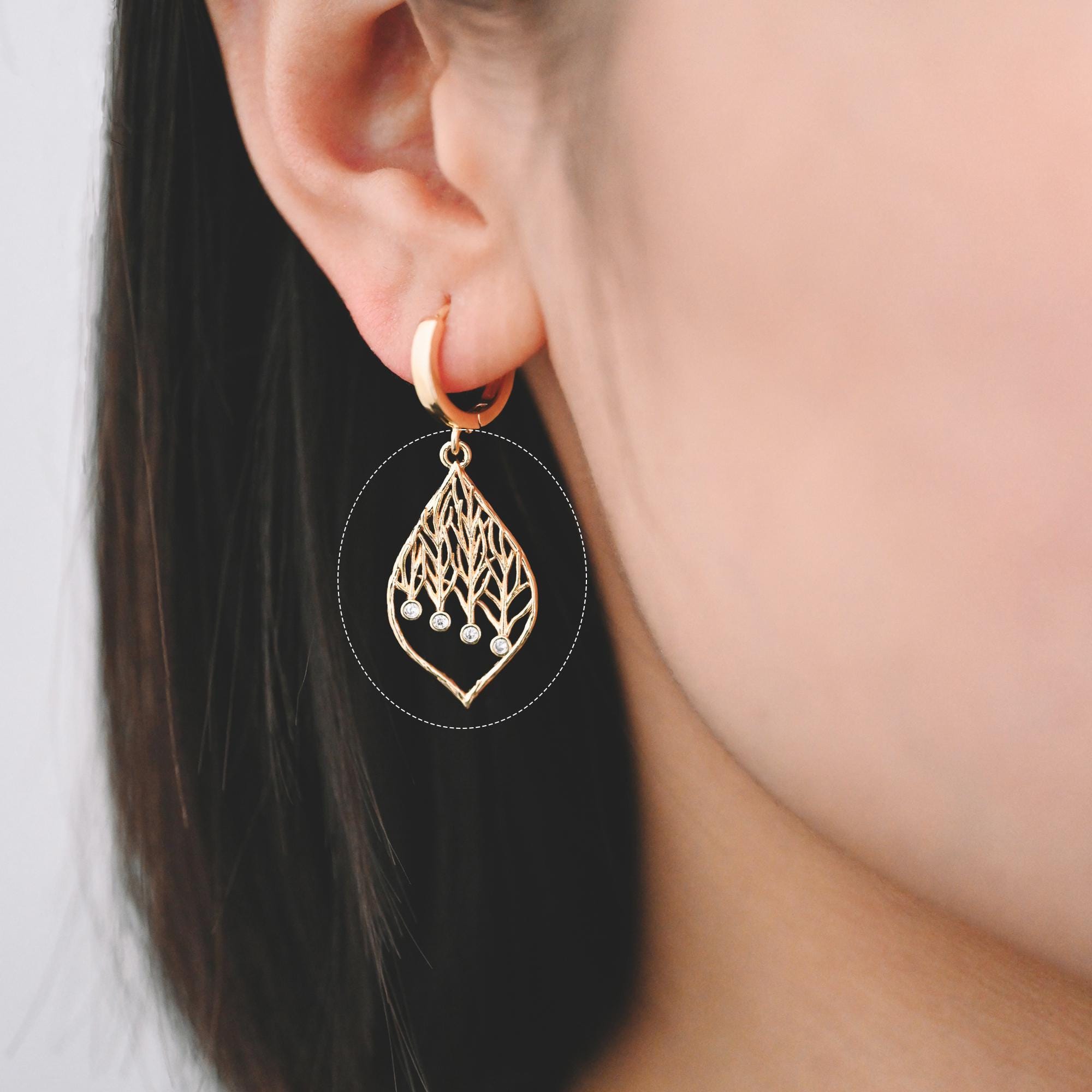 4pcs CZ Pave Geometric Charms: 18K Gold/Rhodium Plated Brass, DIY Jewelry Pendants (GB-2273)