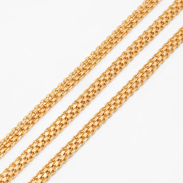 Gold plated Brass Chain,Wholesale Craft Supplies, Jewelry Supplie (#LK-323)/ 1 Meter=3.3 ft