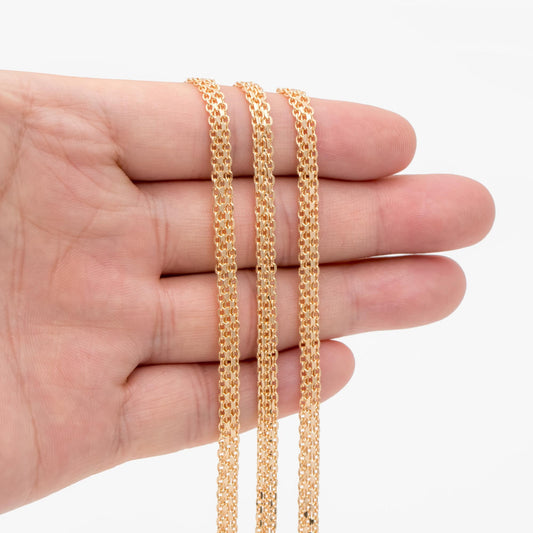 Gold plated Brass Chain,Wholesale Craft Supplies, Jewelry Supplie (#LK-323)/ 1 Meter=3.3 ft
