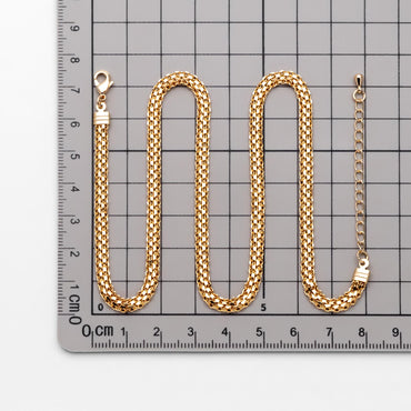 Gold plated Brass Chain, Finished Bracelet/ Anklet/ Necklace with Extender Chain, Ready to Wear (#LK-323)